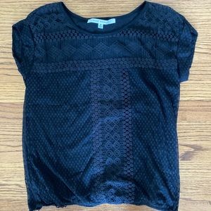 Black sequenced formal shirt